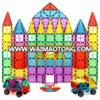 Wholesale Toys Free sample Educational Toy 64 Pieces Magnet Tiles Magnetic Building Block